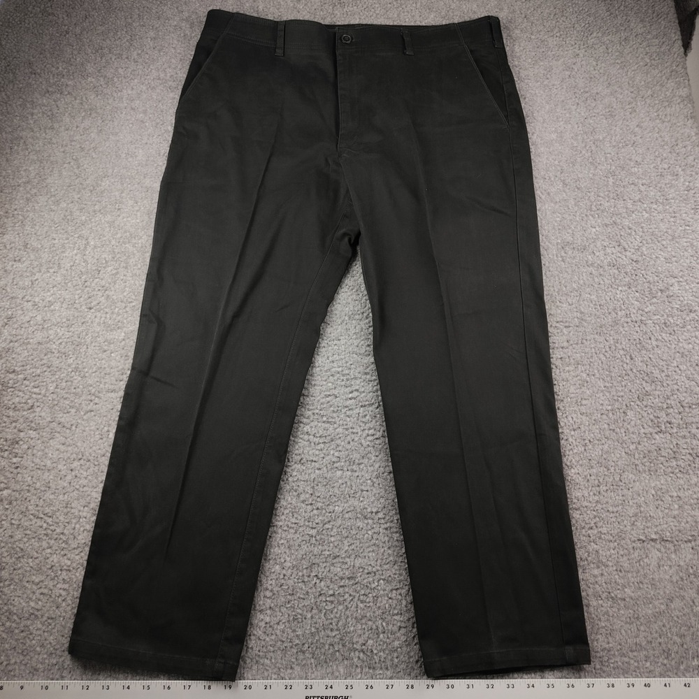 Lee Pants Mens 40x30 Extreme Comfort Straight Fit Black Workwear Business Casual